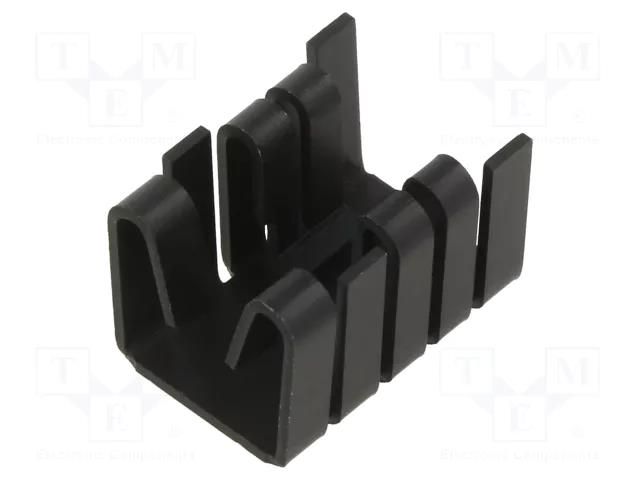 Heatsink: extruded; U; black; L: 19.05mm; W: 14.5mm; H: 12.7mm; 21K/W FISCHER ELEKTRONIK FK237SA-220O