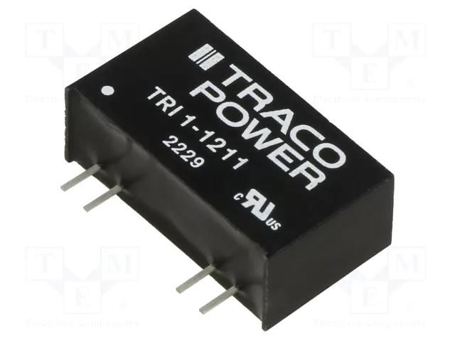 Converter: DC/DC; 1W; Uin: 10.8÷13.2VDC; Uout: 5VDC; Iout: 200mA TRACO POWER TRI1-1211