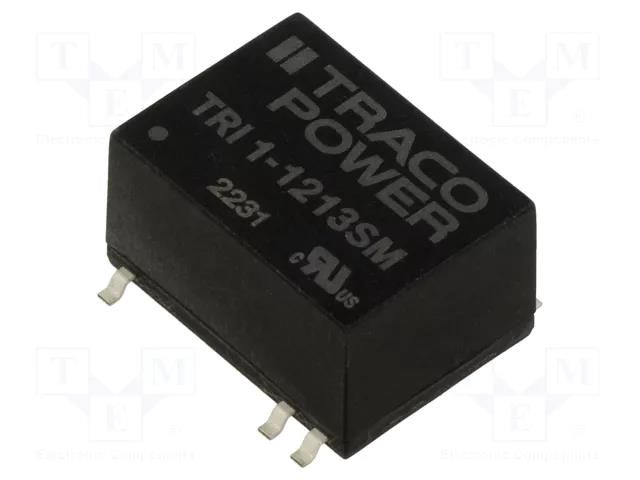 Converter: DC/DC; 1W; Uin: 10.8÷13.2VDC; Uout: 15VDC; Iout: 68mA TRACO POWER TRI1-1213SM