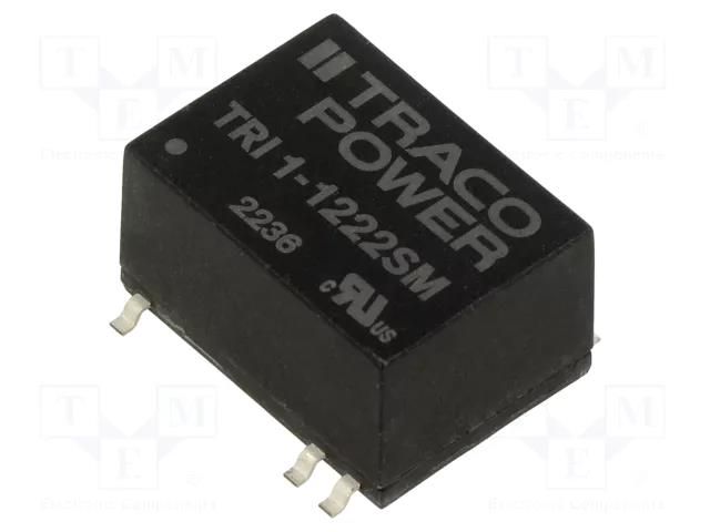 Converter: DC/DC; 1W; Uin: 10.8÷13.2VDC; Uout: 12VDC; Uout2: -12VDC TRACO POWER TRI1-1222SM