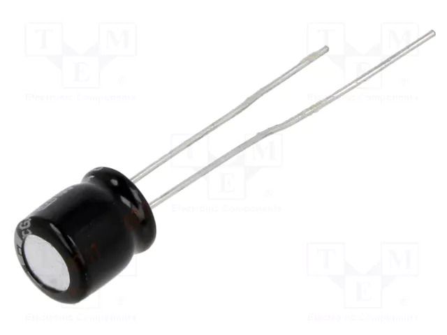 Capacitor: electrolytic; THT; 47uF; 16VDC; Ø6.3x7mm; Pitch: 2.5mm PANASONIC EEAGA1C470H