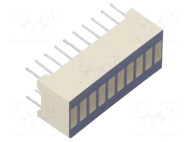 Display: LED; bargraph; green (7x) / red (3x); 25.4x10.16mm KINGBRIGHT ELECTRONIC DC-7CGK3SURKWA