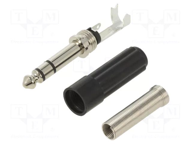 Connector: Jack 6,3mm; plug; male; stereo,with strain relief REAN NYS204
