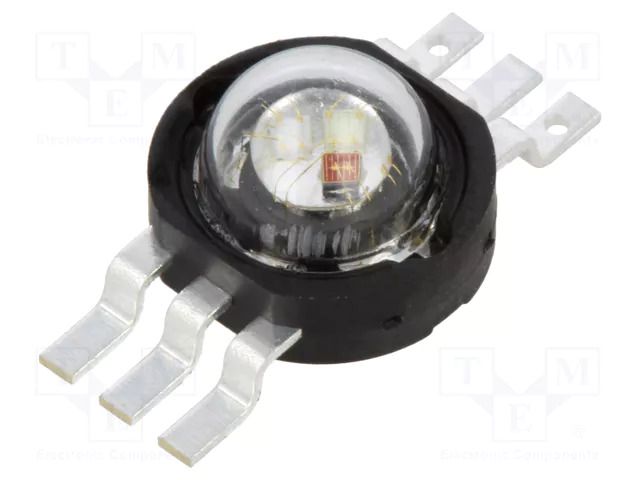 Power LED; RGB; EMITER; 130°; 350mA; 3W; Ø6mm; SMD ProLight Opto PM6B-3LFE-B