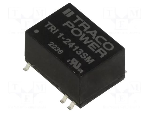 Converter: DC/DC; 1W; Uin: 21.6÷26.4VDC; Uout: 15VDC; Iout: 68mA TRACO POWER TRI1-2413SM