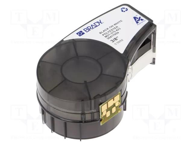 Tape; 9.5mm; 6.4m; white; Character colour: black; self-adhesive BRADY BRADY-110896