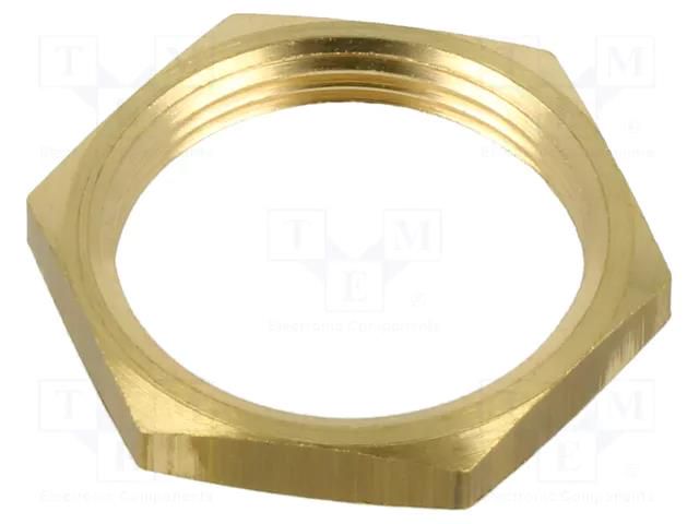 Nut; M12; brass; 15mm; Thread: metric; Pitch: 1.5; Plating: nickel FIBOX GMSM12B