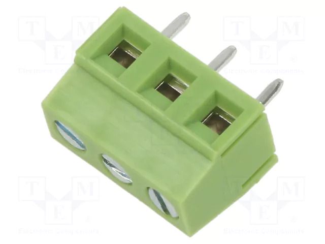 Connector: PCB terminal block; terminal; 12A; 300V; angled 90° XINYA XY127V-3P-5.0-GN