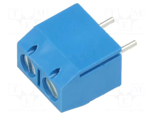 Connector: PCB terminal block; terminal; angled 90°; on PCBs XINYA XY301VA-2P-5.0-BL