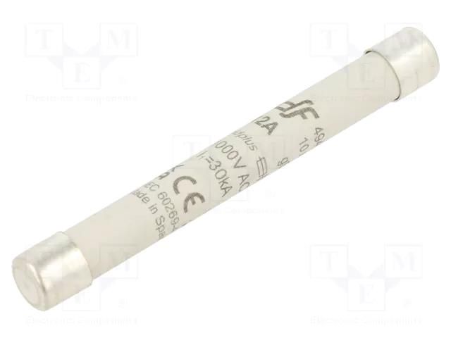 Fuse: fuse; 12A; 1kVAC; gS; ceramic,industrial; 10x85mm DF ELECTRIC 494012