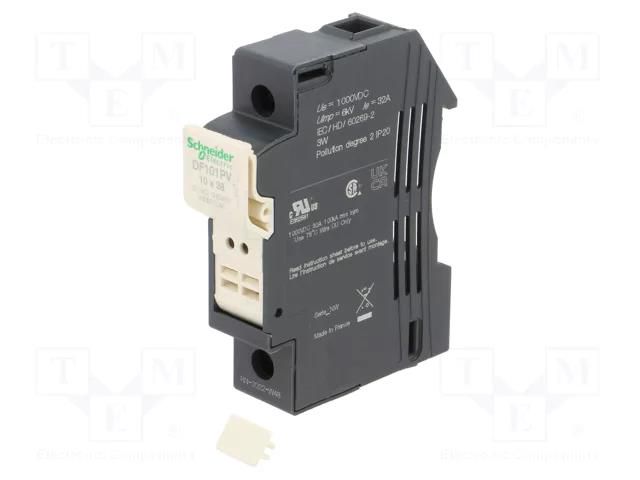 Fuse base; for DIN rail mounting; Poles: 1 SCHNEIDER ELECTRIC DF101PV