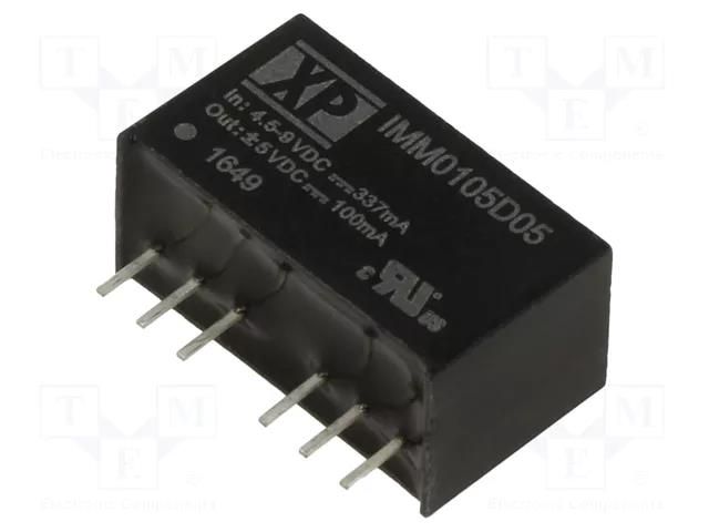 Converter: DC/DC; 1W; Uin: 4.5÷9VDC; Uout: 5VDC; Uout2: -5VDC; SIP7 XP POWER IMM0105D05