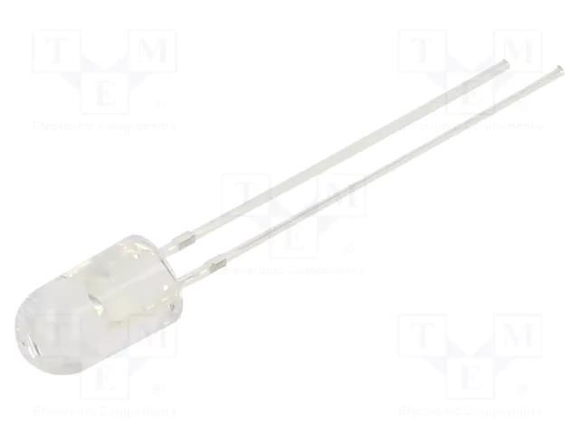 LED; orange; 5mm; 2180÷3000mcd; 30°; Front: convex; 12VDC; -30÷85°C OPTOSUPPLY OSO5PA5E31B-12V