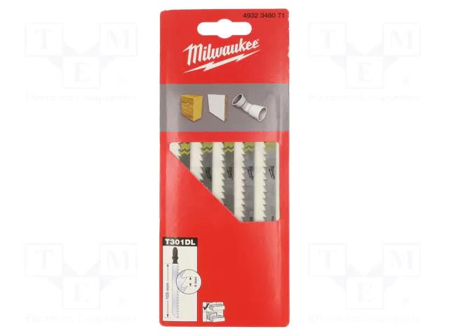 Hacksaw blade; wood; 105mm; 5pcs; Kind of holder: T Milwaukee MW-4932346071