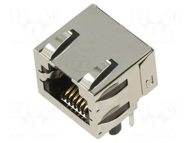 connector Modjack RA LoPro 50 AU Inv w/shield 6/6 MOLEX MX-43860-0005