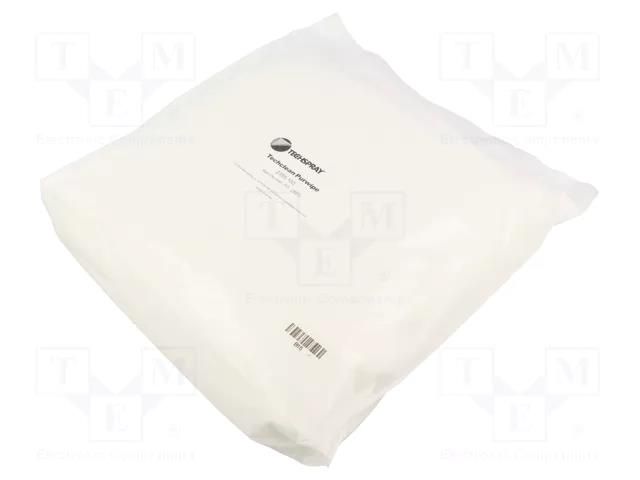 Cleaning cloth: cloth; dry; 230x230mm; polyester; ISO 5; white Techspray TCH-2355-100