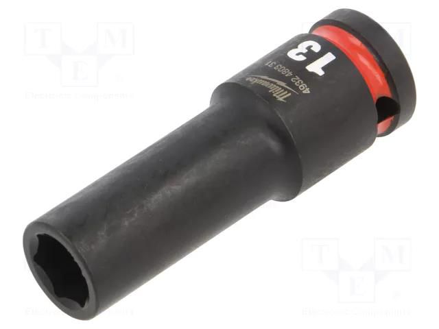 Socket; 6-angles,socket spanner,impact; HEX 13mm; 1/2"; long Milwaukee MW-4932480331