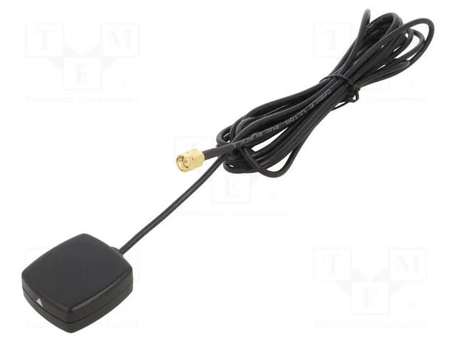Antenna; BEIDOU,Galileo,GNSS,GPS,QZSS; magnet,for ribbon cable 2J Antennas 4D01MPCF300LLSMA