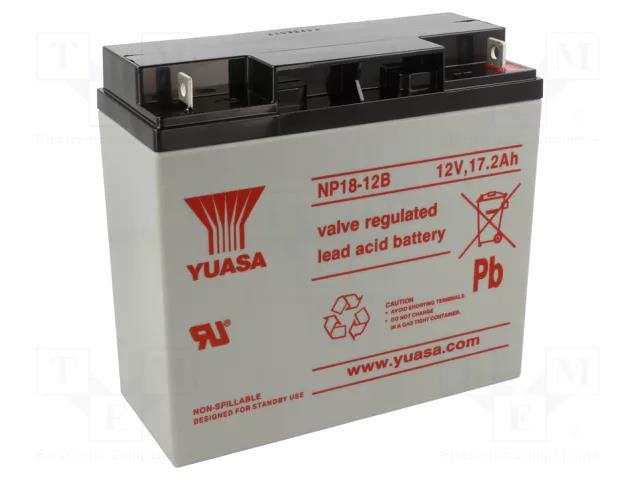 Re-battery: acid-lead; 12V; 18Ah; AGM; maintenance-free YUASA ACCU-HP18-12/Y