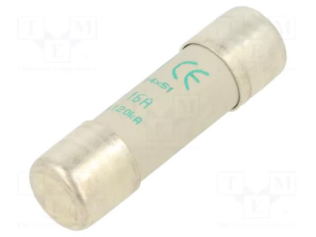 Fuse: fuse; 16A; 500VAC; aM; ceramic; 14x51mm SCHNEIDER ELECTRIC DF2EA16