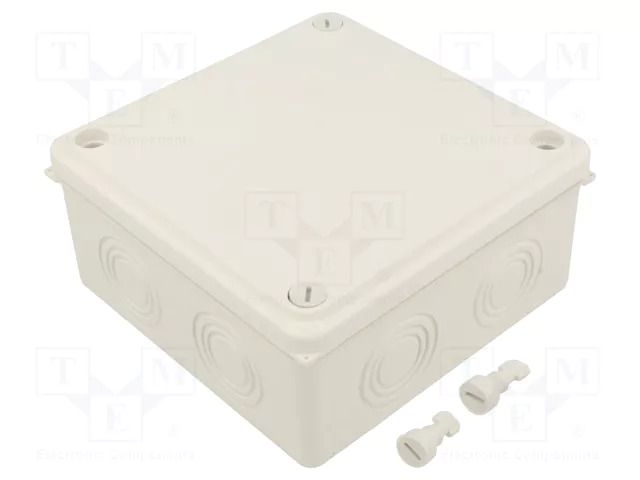 Enclosure: junction box; X: 125mm; Y: 125mm; Z: 50mm; wall mount JONEX JX-PK-24/67-WH