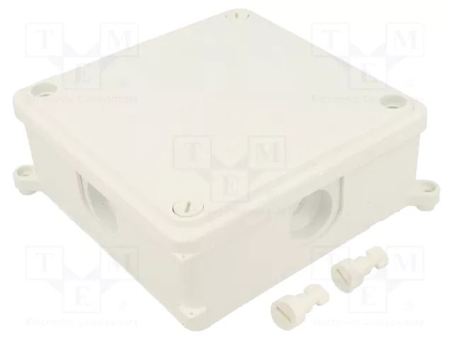 Enclosure: junction box; X: 125mm; Y: 125mm; Z: 45mm; wall mount JONEX JX-PK-4-WH