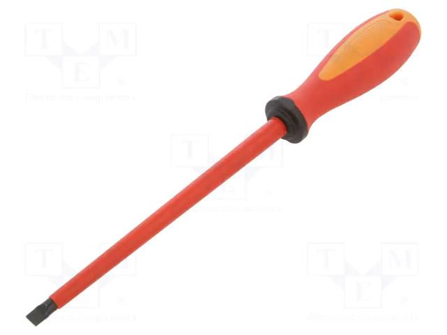 Screwdriver; insulated; slot; 8,0x1,2mm; Blade length: 175mm UNIOR UNIOR-616442