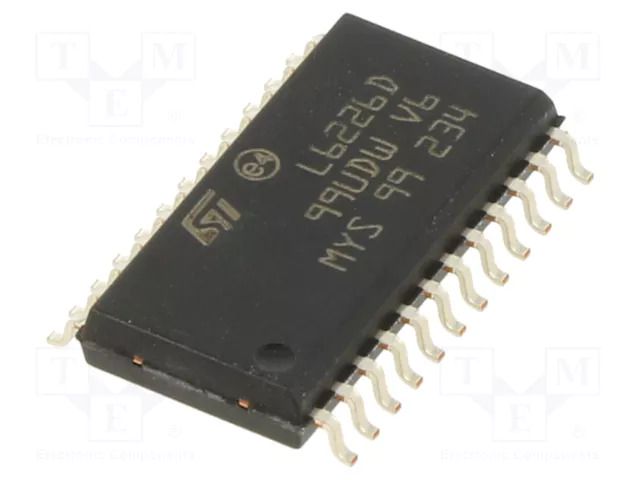 IC: driver; H-bridge; motor controller; SO24; 1.4A; Ch: 4; 100kHz STMicroelectronics L6226D