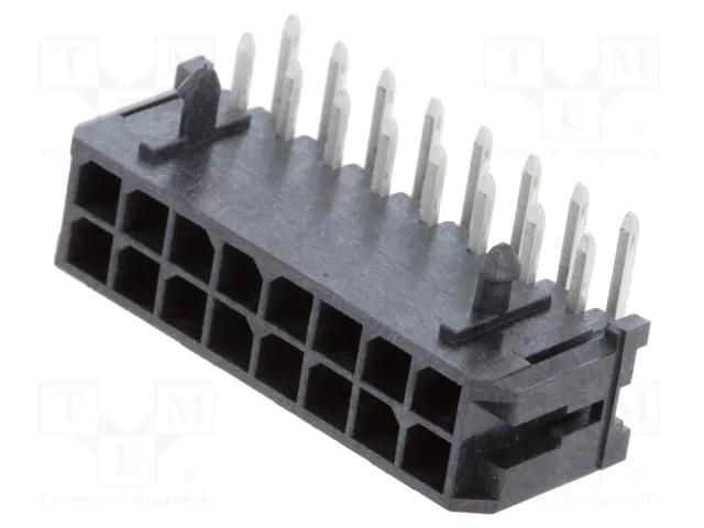 Connector: wire-board; socket; male; PIN: 16; Micro-Fit 3.0; THT MOLEX MX-43045-1601