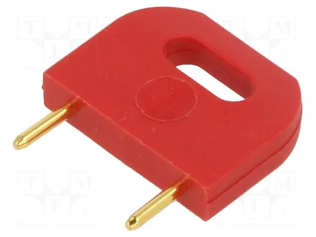 connector Male Insulated 10.16mm Shorting Link Red HARWIN D3088-99