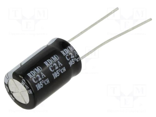 Capacitor: electrolytic; THT; 4.7uF; 450VDC; Ø10x16mm; ±20%; RD SAMXON ERD475M2WG16RR