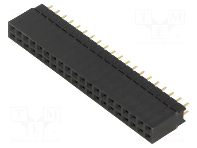 Connector: pin strips; socket; female; PIN: 40; straight; THT; 2x20 HARWIN M20-6112045