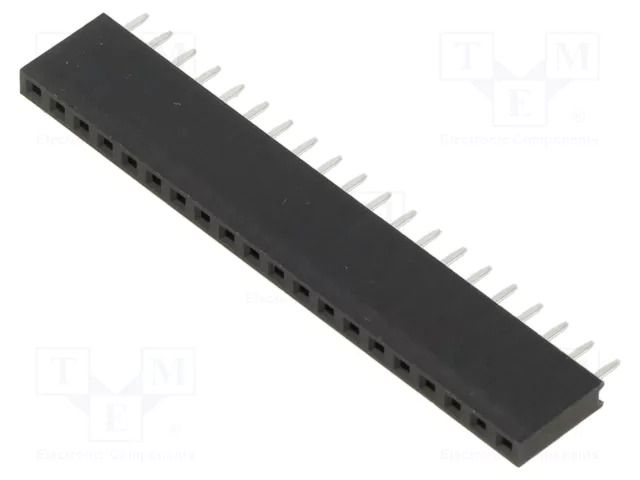 Connector: pin strips; socket; female; PIN: 20; straight; THT; 1x20 HARWIN M20-7822046