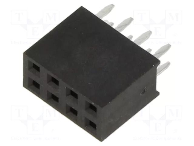 Connector: pin strips; socket; female; PIN: 8; straight; THT; 2.54mm HARWIN M20-7830446