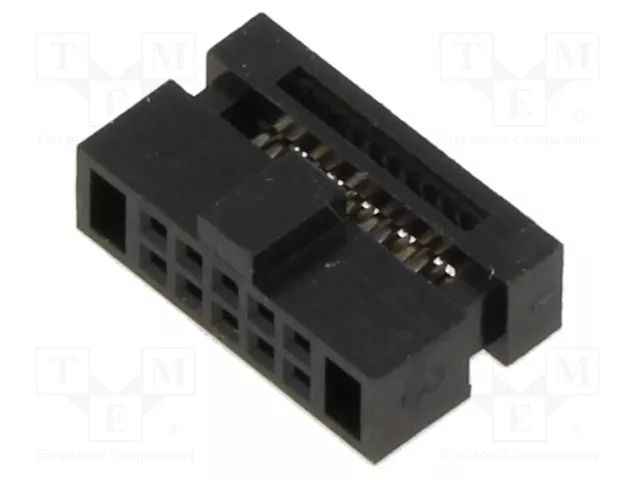 5+5 Pos. Female DIL Ribbon Cable Connector HARWIN M50-3300542