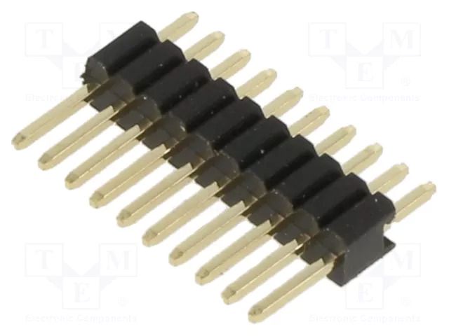 PIN: 10; male; soldering,THT; straight; 1.27mm HARWIN M52-040023V1045