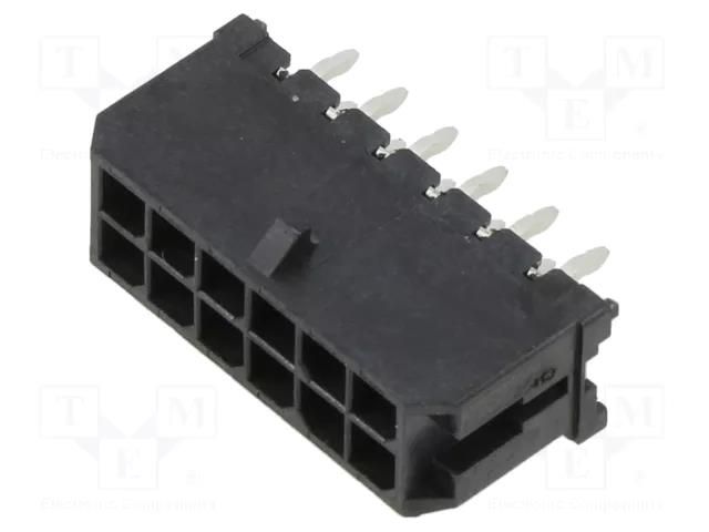 Connector: wire-board; socket; male; PIN: 12; Micro-Fit 3.0; 3mm MOLEX MX-43045-1213