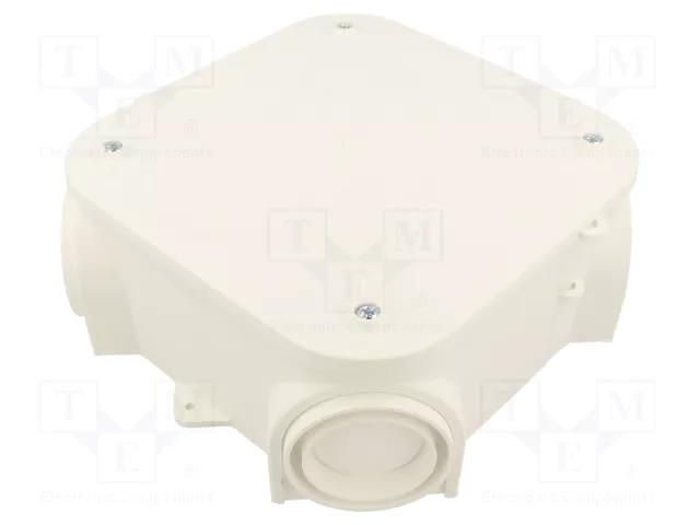 Enclosure: junction box; X: 150mm; Y: 150mm; Z: 65mm; wall mount JONEX JX-POR-37X47-WH