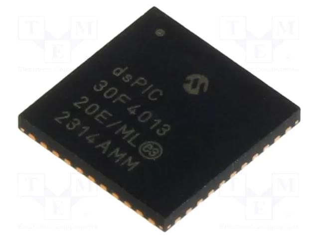 IC: dsPIC microcontroller; 48kB; 1kBEEPROM,2kBSRAM; QFN44; DSPIC MICROCHIP TECHNOLOGY 30F4013-20E/ML