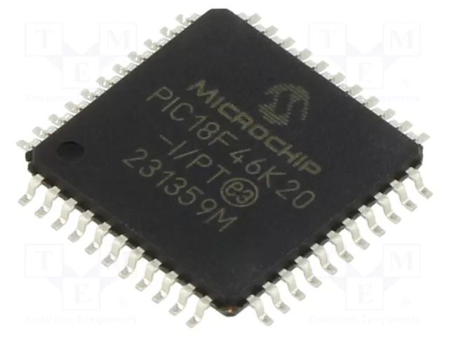 IC: PIC microcontroller; 64MHz; 1.8÷3.6VDC; SMD; TQFP44; PIC18 MICROCHIP TECHNOLOGY PIC18F46K20-I/PT