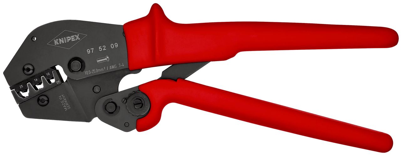 KNIPEX 97 52 09 Crimping Pliers for two-hand operation with non-slip plastic grips burnished 250 mm 97 52 09 4003773025498