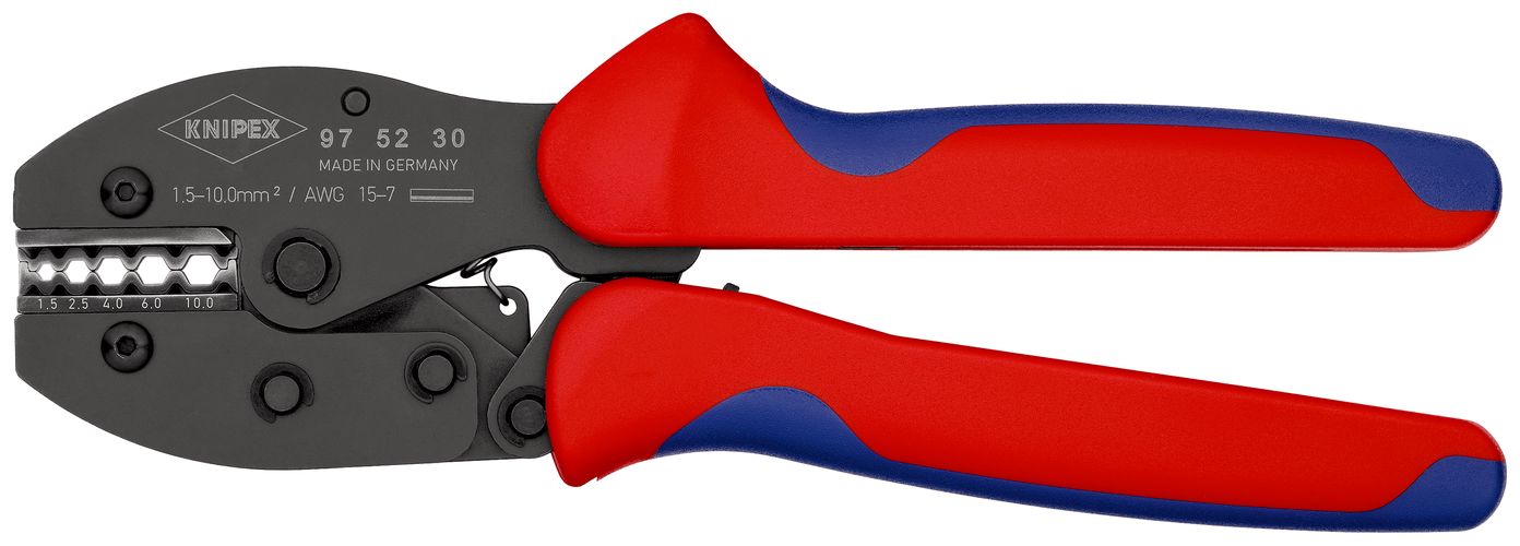 KNIPEX 97 52 30 PreciForce® Crimping Pliers with multi-component handles burnished 220 mm 97 52 30 4003773051855