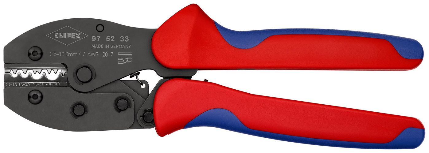 KNIPEX 97 52 33 PreciForce® Crimping Pliers with multicomponent handles burnished 220 mm 97 52 33 4003773051862