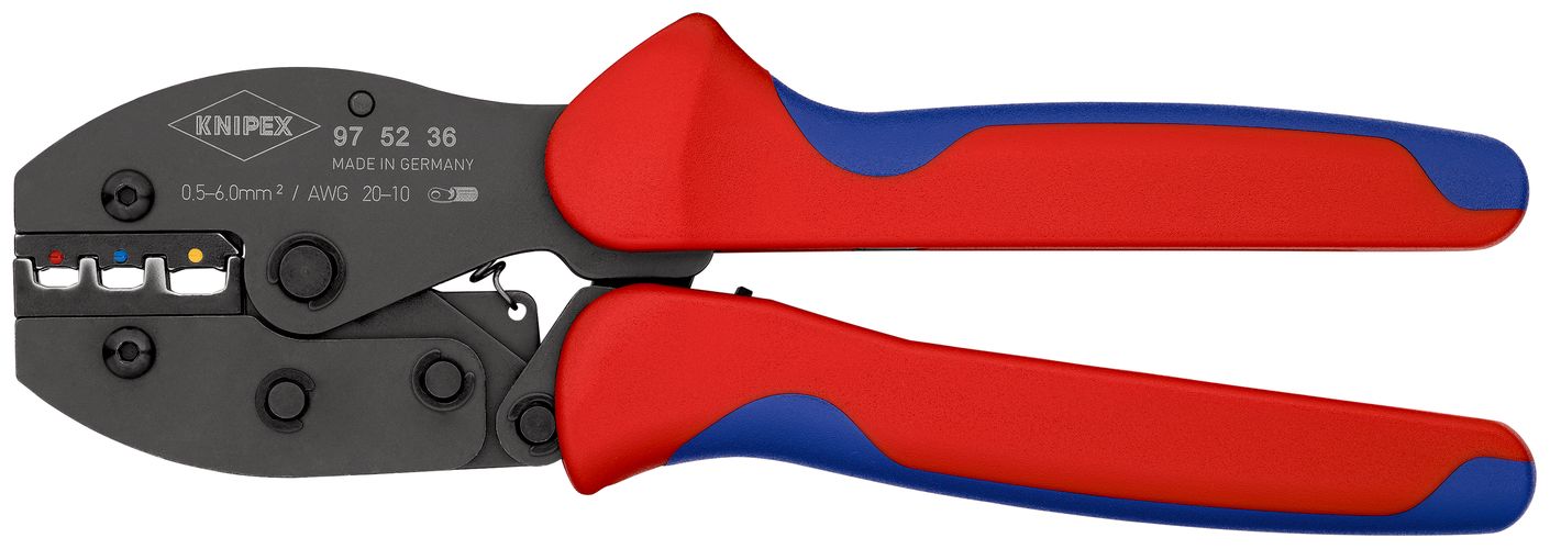 KNIPEX 97 52 36 PreciForce® Crimping Pliers with multi-component handles burnished 220 mm 97 52 36 4003773051893