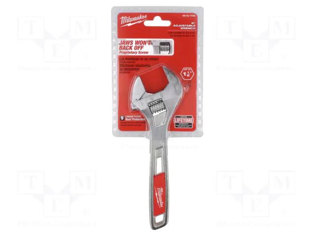 Wrench; adjustable; 200mm; Max jaw capacity: 30mm Milwaukee MW-48227408