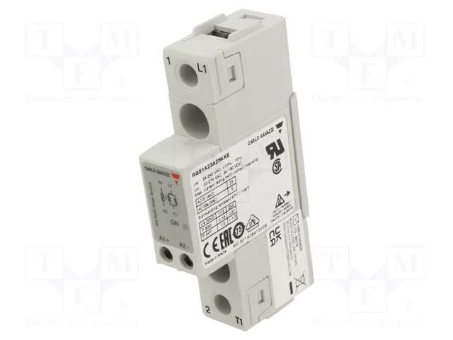 Relay: solid state; Ucntrl: 20÷275VAC,24÷190VDC; 25A; 24÷264VAC CARLO GAVAZZI RGS1A23A25KKE
