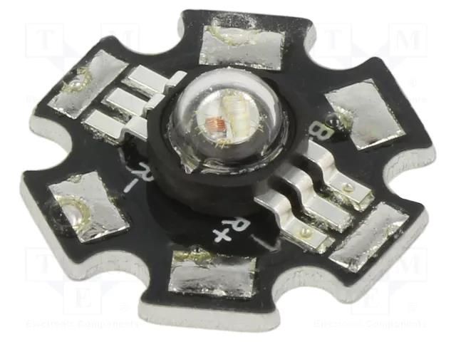 Power LED; RGB; STAR; 130°; 350mA; 3W; Ø6mm; SMD; Red lumin: 44÷52lm ProLight Opto PM6B-3LFS-B