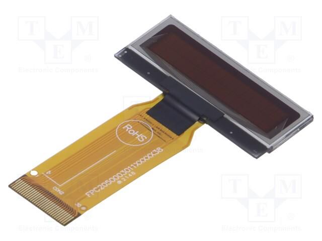 Display: OLED; alphanumeric; 16x2; Dim: 39.1x15.8x2.01mm; white DISPLAY ELEKTRONIK DEP16207-W