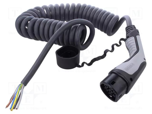 Cable: eMobility; 1x0.5mm2,5x6mm2; 480V; 26.6kW; IP44; 4m; 32A PHOENIX CONTACT 1627130