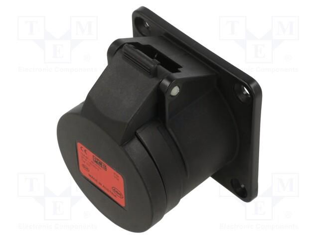 Connector: AC supply 3-phase; socket; female; 16A; 400VAC; IP54 PCE 314-6X